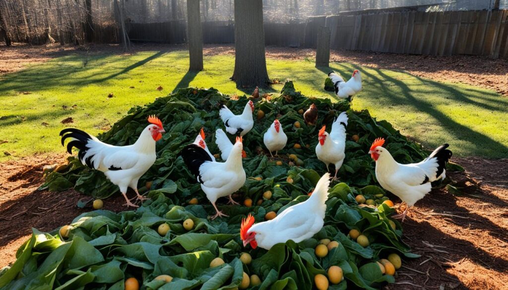 Feeding Persimmon Leaves to Chickens