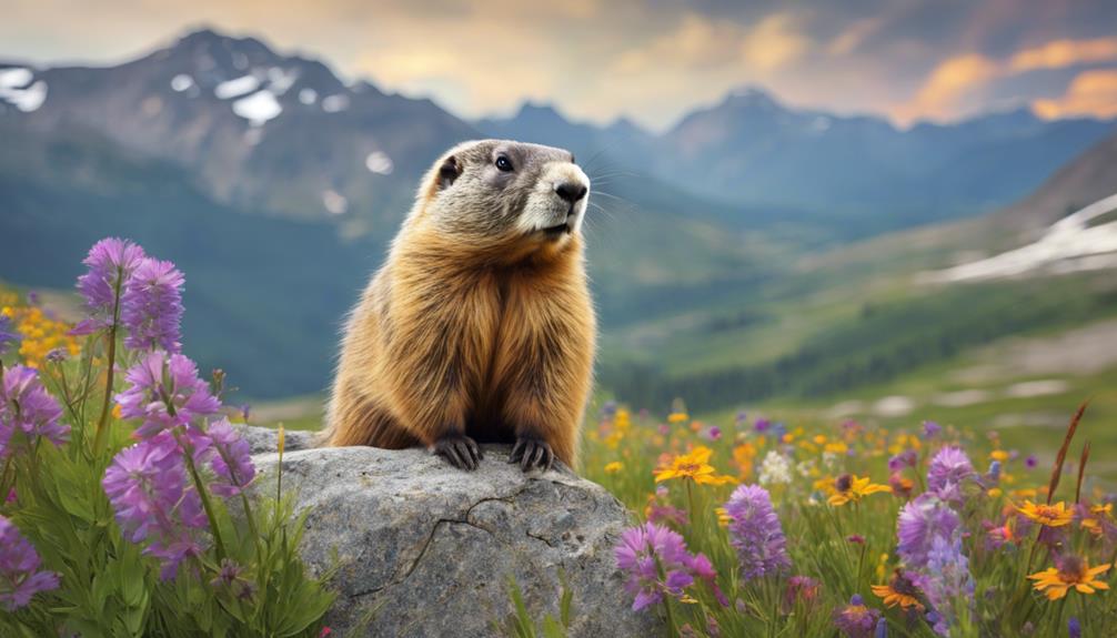 alpine mammals in mountains