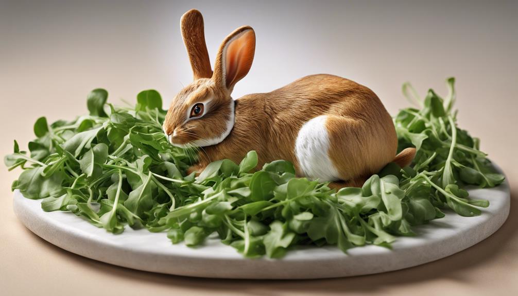 arugula portions for rabbits