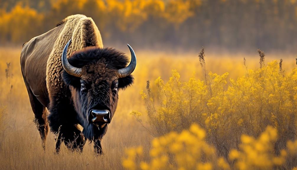 bison roam in sanctuary