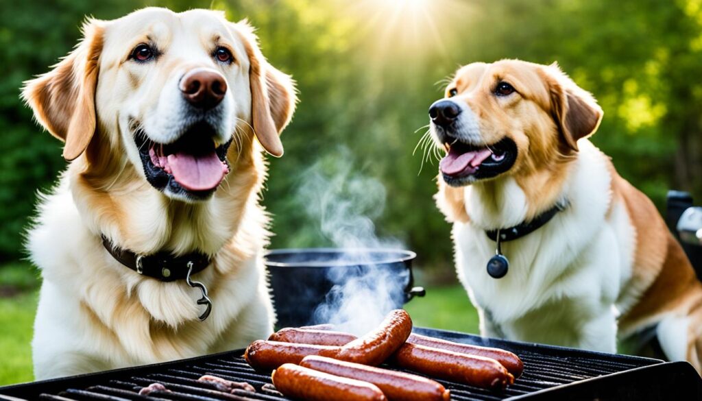 bratwurst and dogs