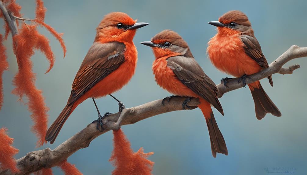 bright red bird species