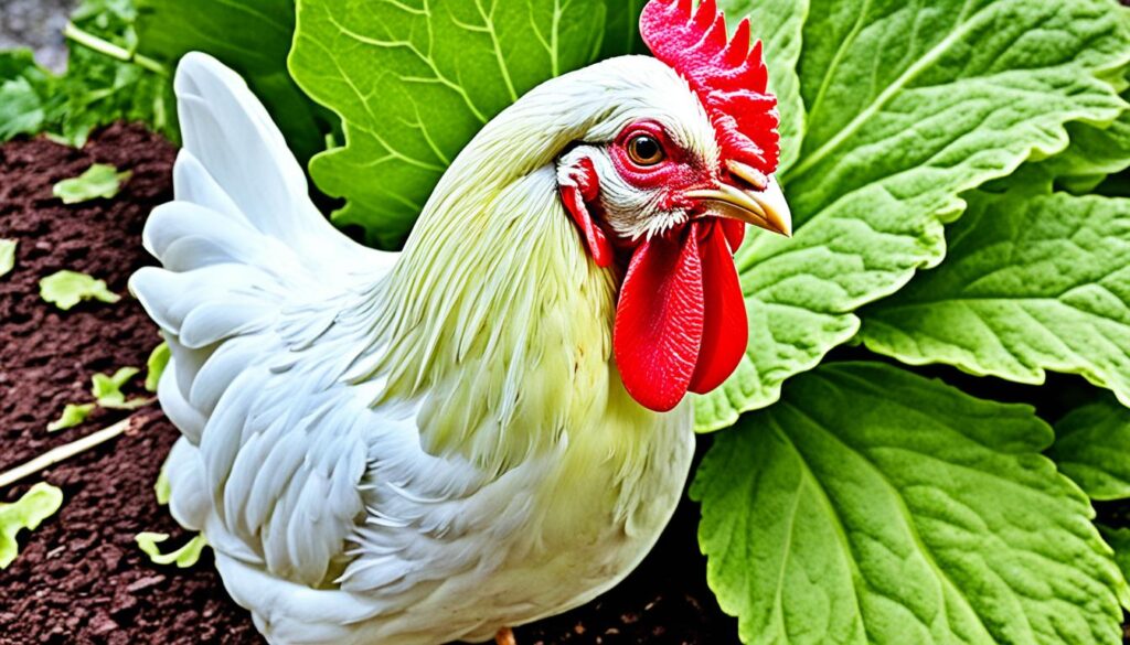 can chickens eat rhubarb leaves