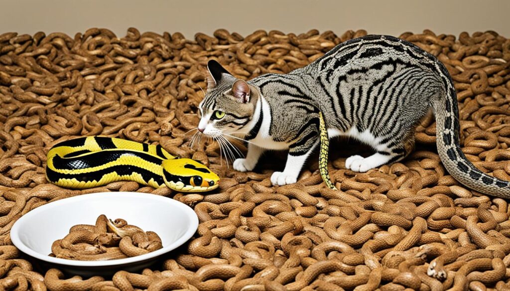 cat vs snake diet