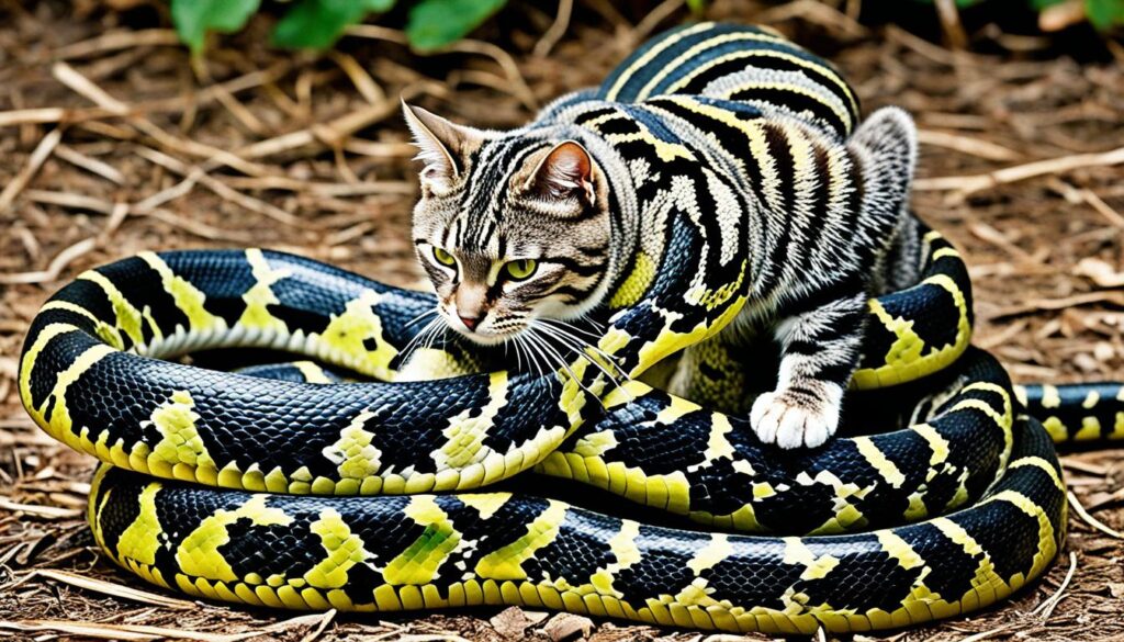 cat vs snake size