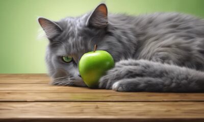 cats and green apples