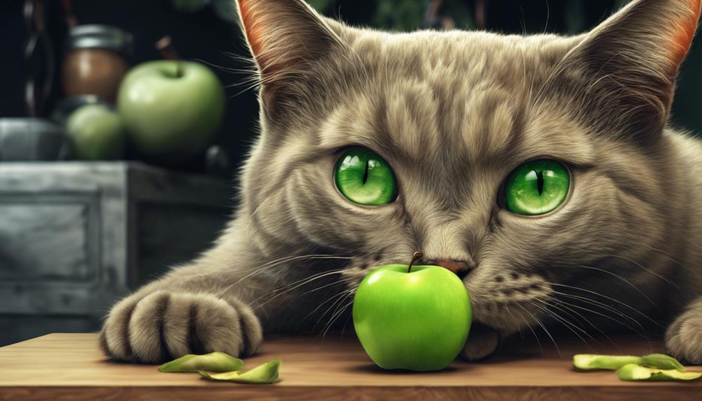 cats and green apples