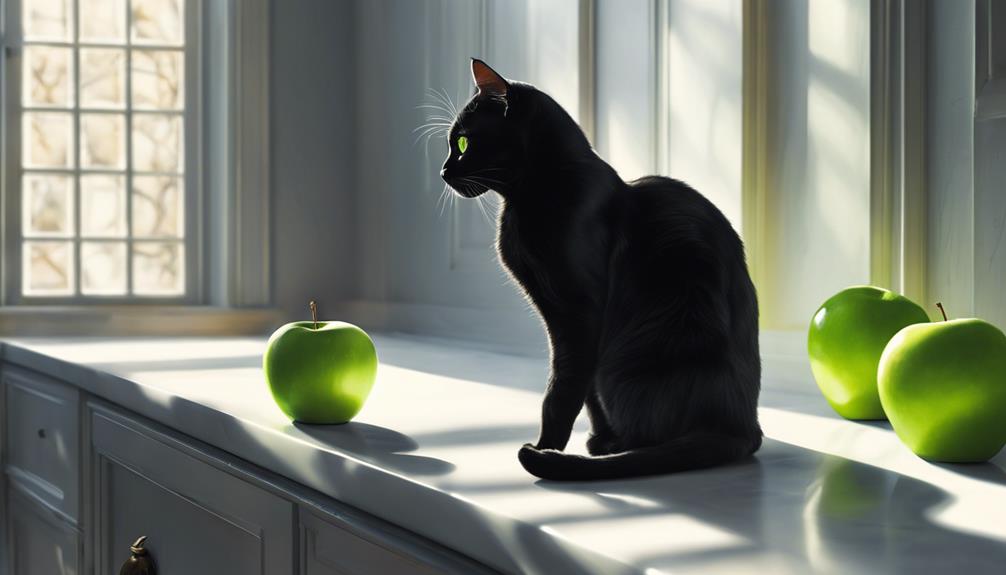 cats enjoy green apples