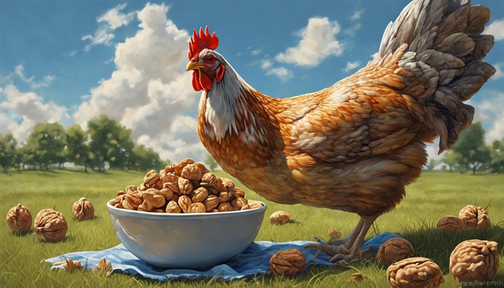 chickens eat walnuts too