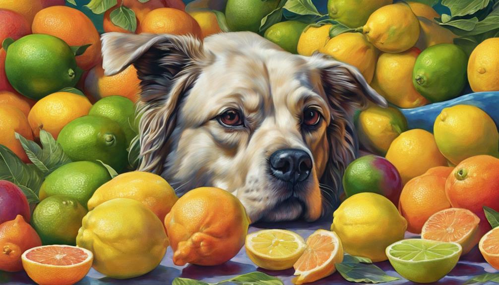 citrus fruits and dogs