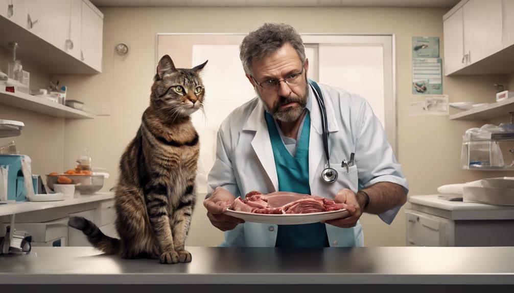 consulting a veterinarian about cat meat