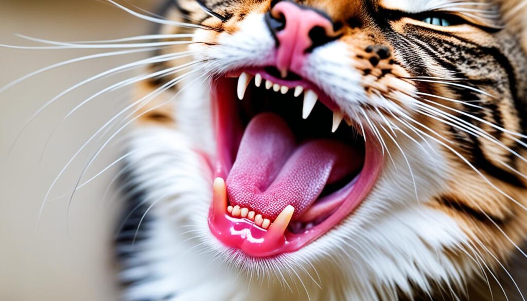 dental problems and tongue protrusion in cats