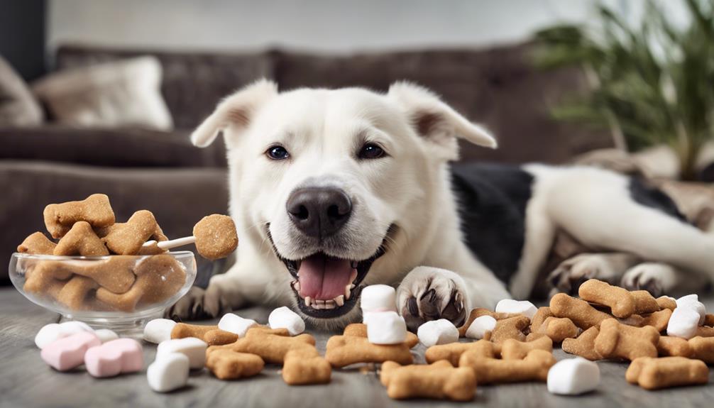dog treats and marshmallows debate