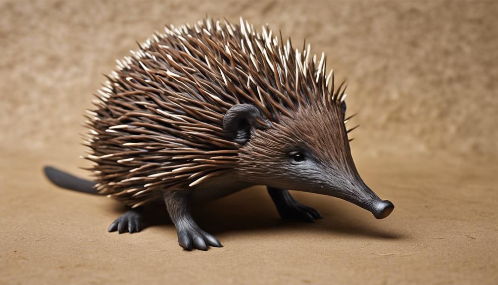 egg laying spiky echidna mimicry