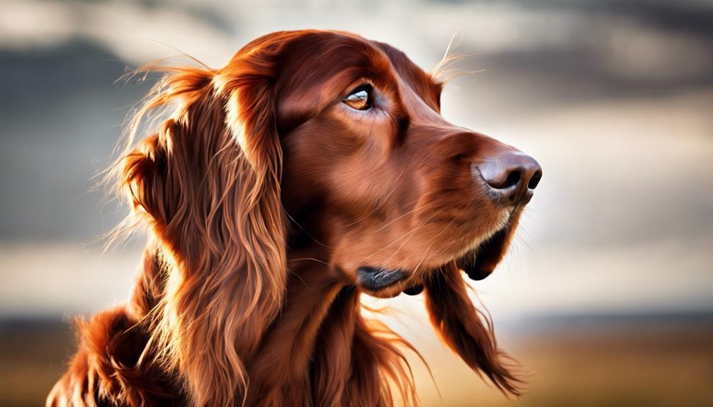 elegant red haired canine breed