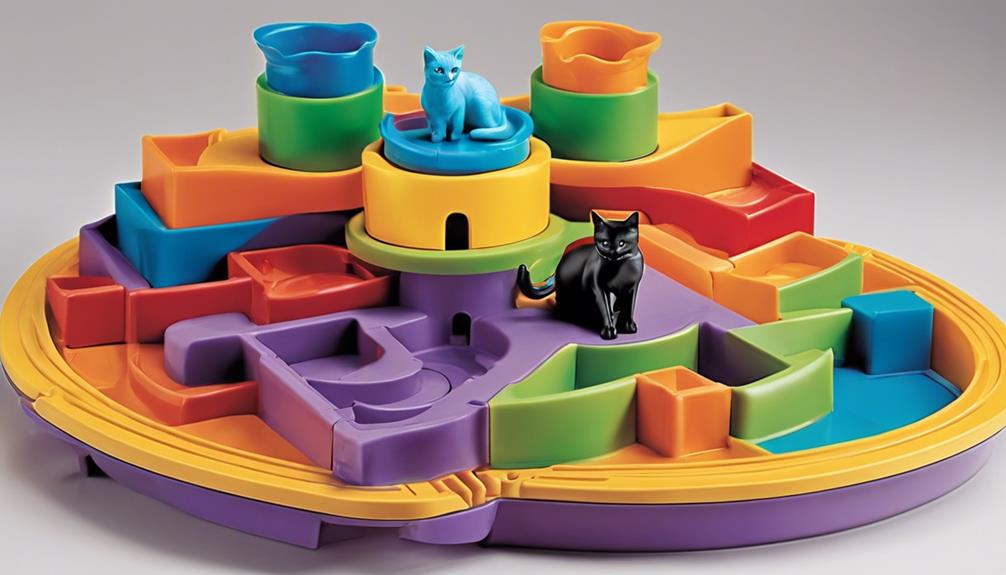 JUXANOS Interactive Puzzle Cat Feeder - Treat Maze Toy Slow Feeder For Indoor Cats