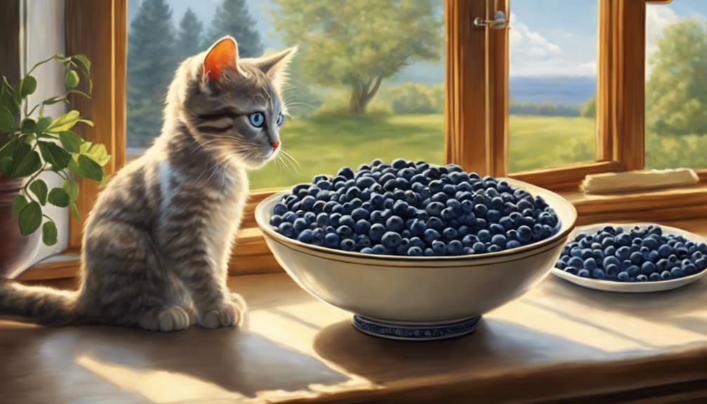 feeding cats blueberries in moderation