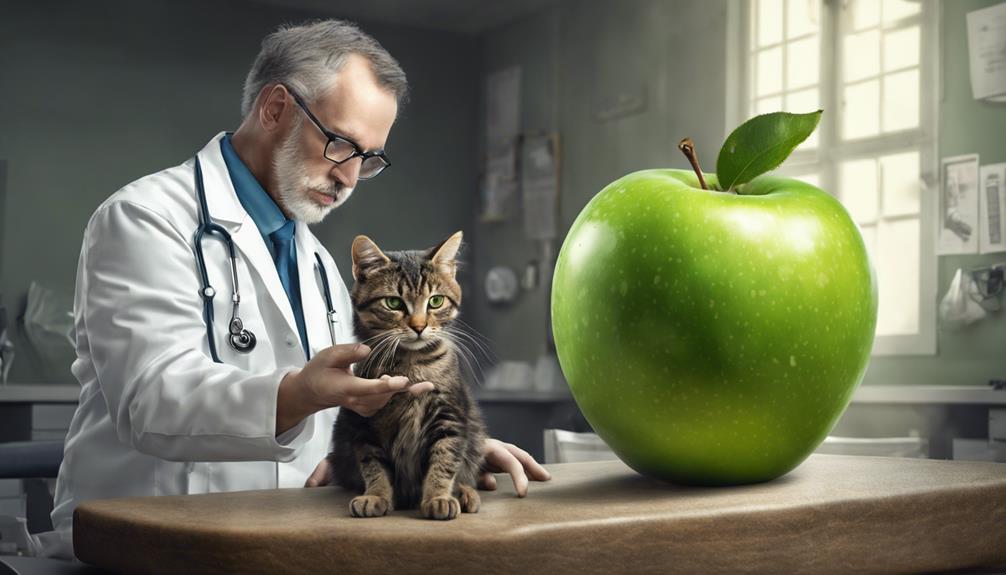 feeding cats green apples