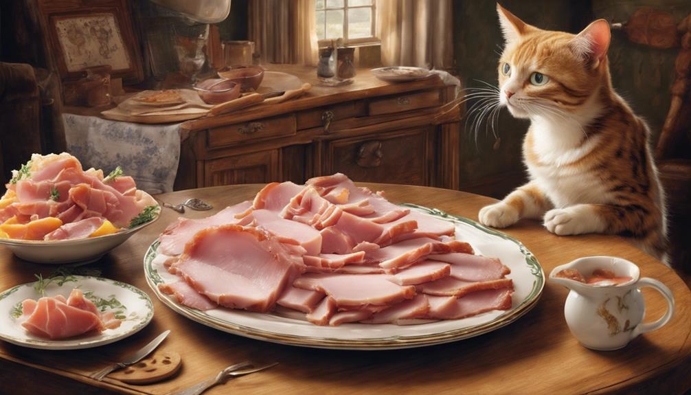 feeding ham to cats