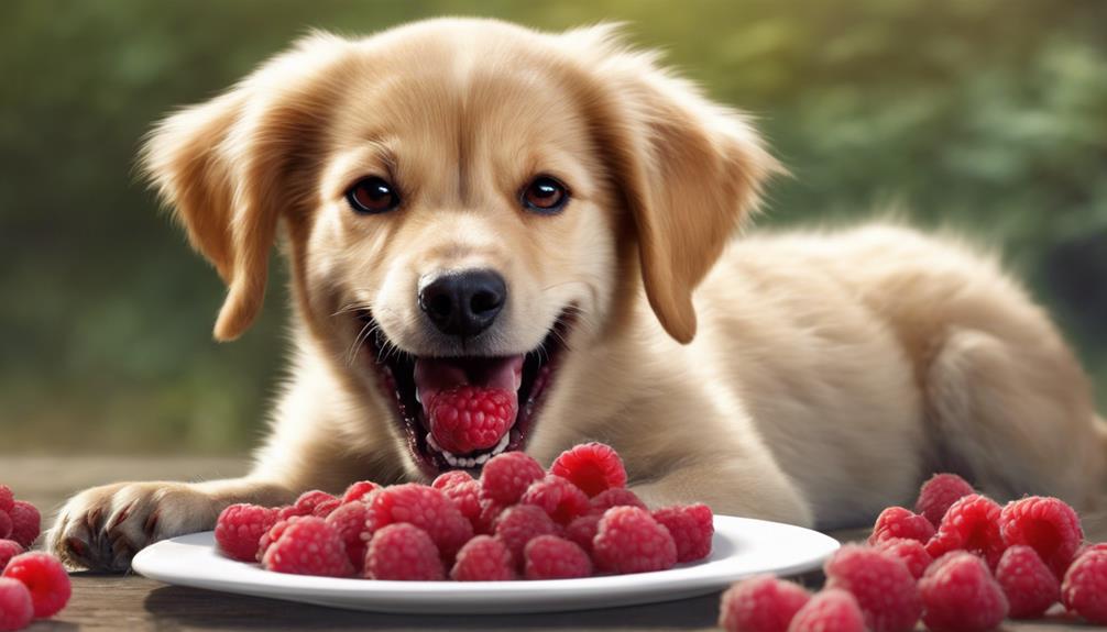 feeding raspberries to dogs