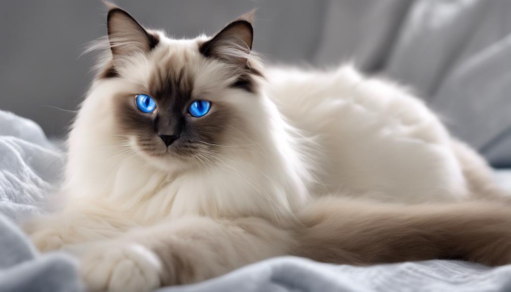 fluffy kitten with blue eyes
