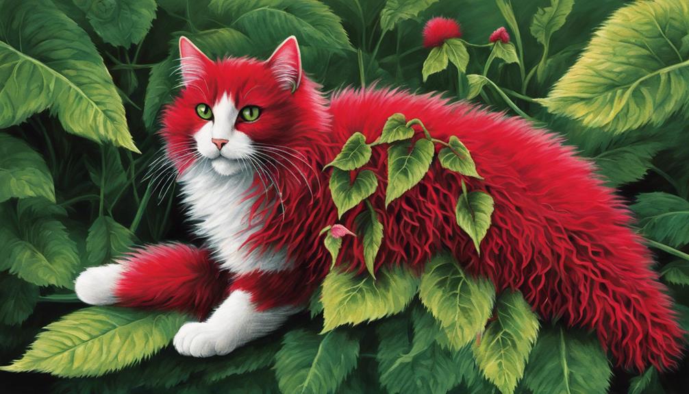 fluffy red cat tail