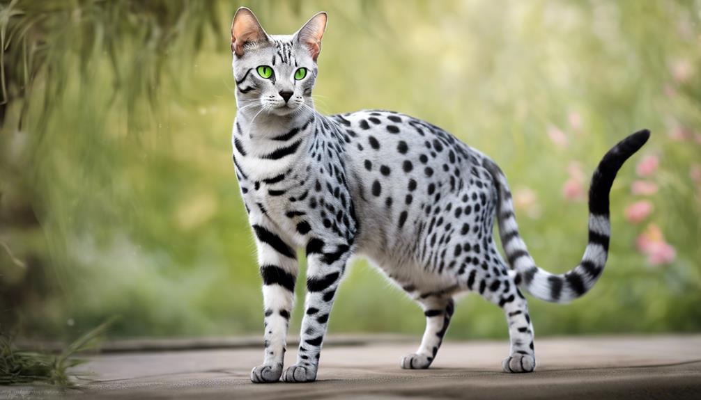 graceful spotted egyptian cat