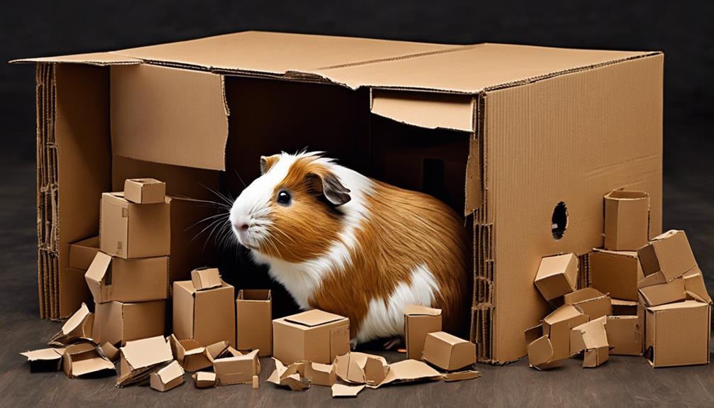 guinea pig cardboard chewing