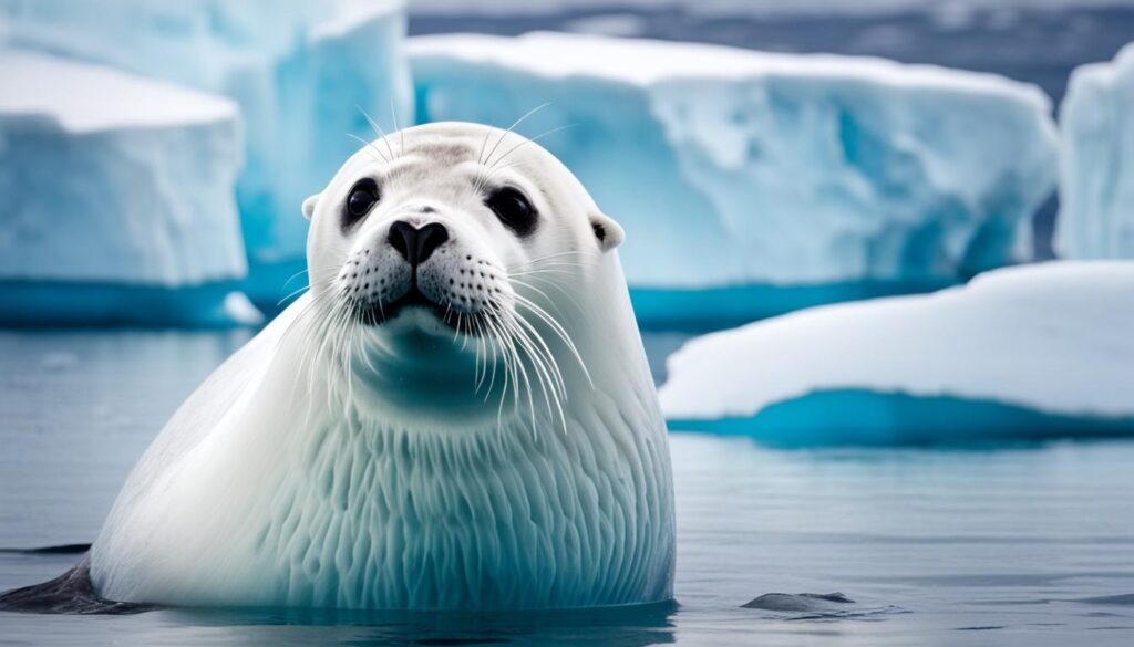 harp seal in Arctic Ocean