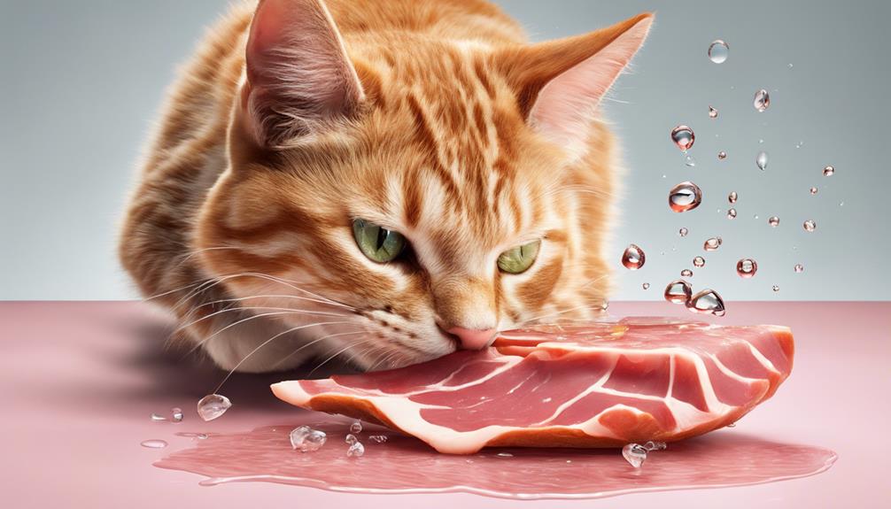 hydrating cats with ham