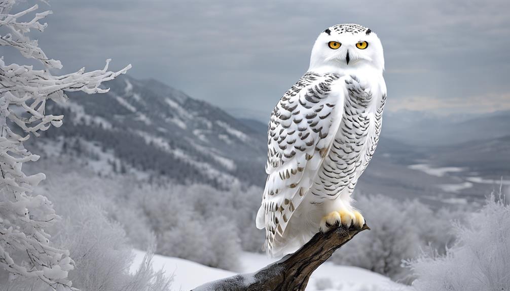 majestic white arctic bird