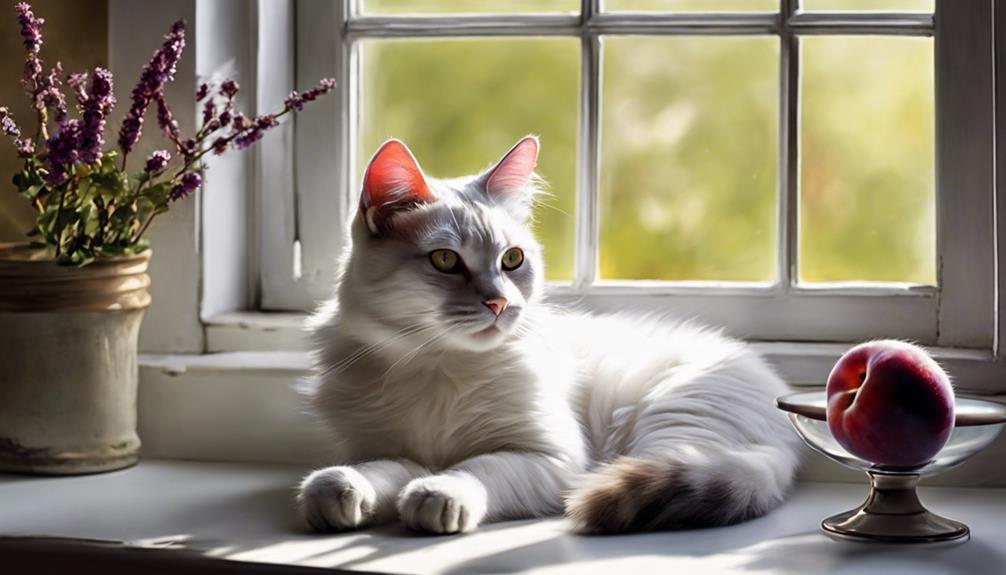 monitoring feline health after eating plums