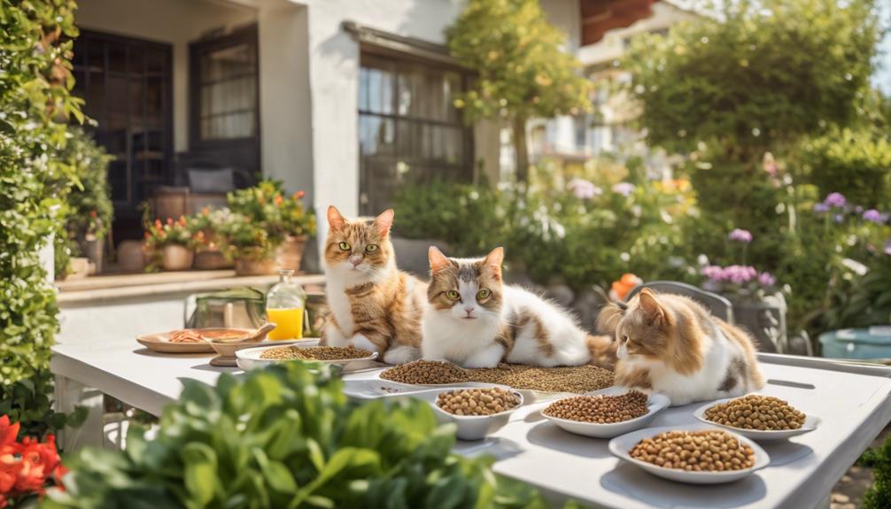 outdoor cat food selection