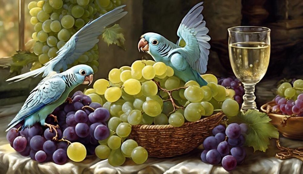 Image showcasing How Parakeets Can Safely Eat Grapes: A Step-by-Step Guide - A Place for ...