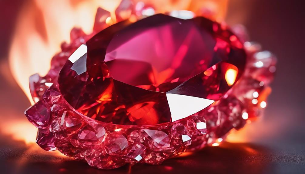 precious red gemstone mineral