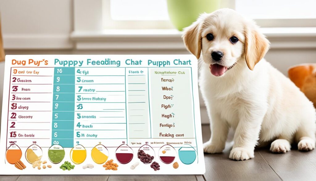 puppy feeding chart image