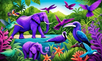 purple animals