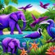 purple animals