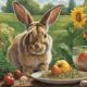 rabbits eating sunflower seeds