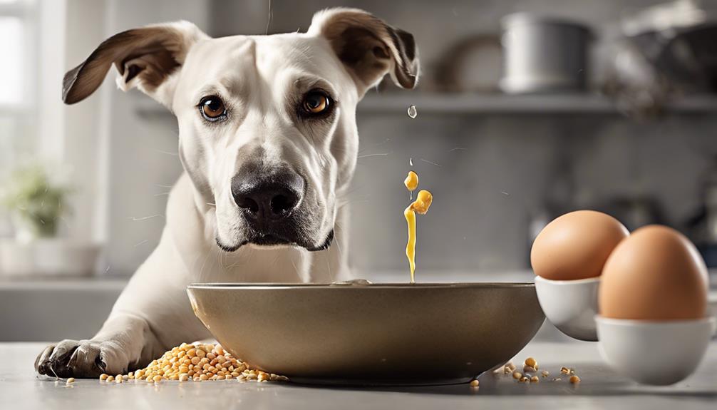 raw eggs and dogs