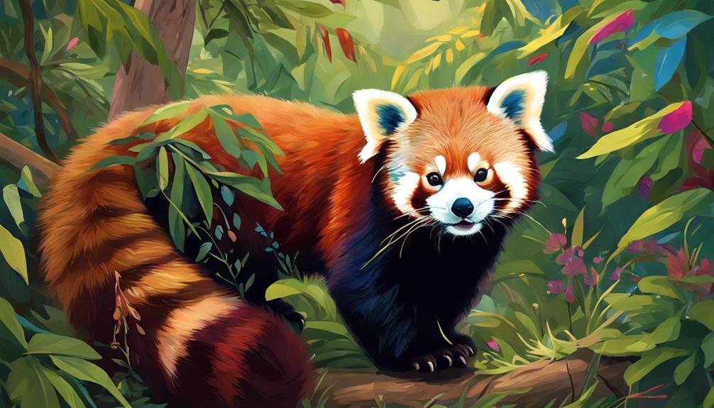 red pandas in paintings
