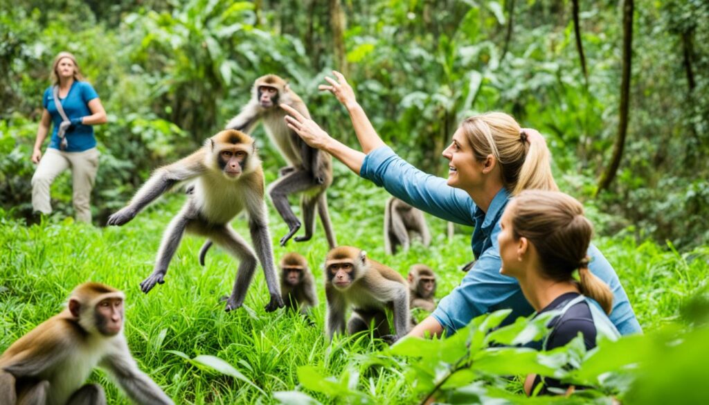 responsible interaction with dangerous monkeys