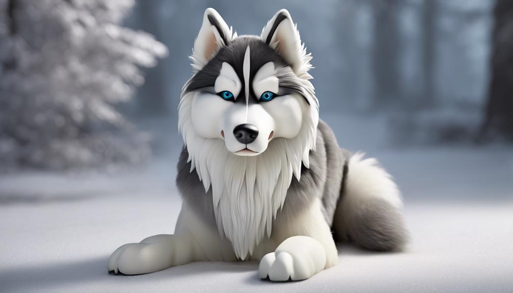 siberian husky fluffy coat