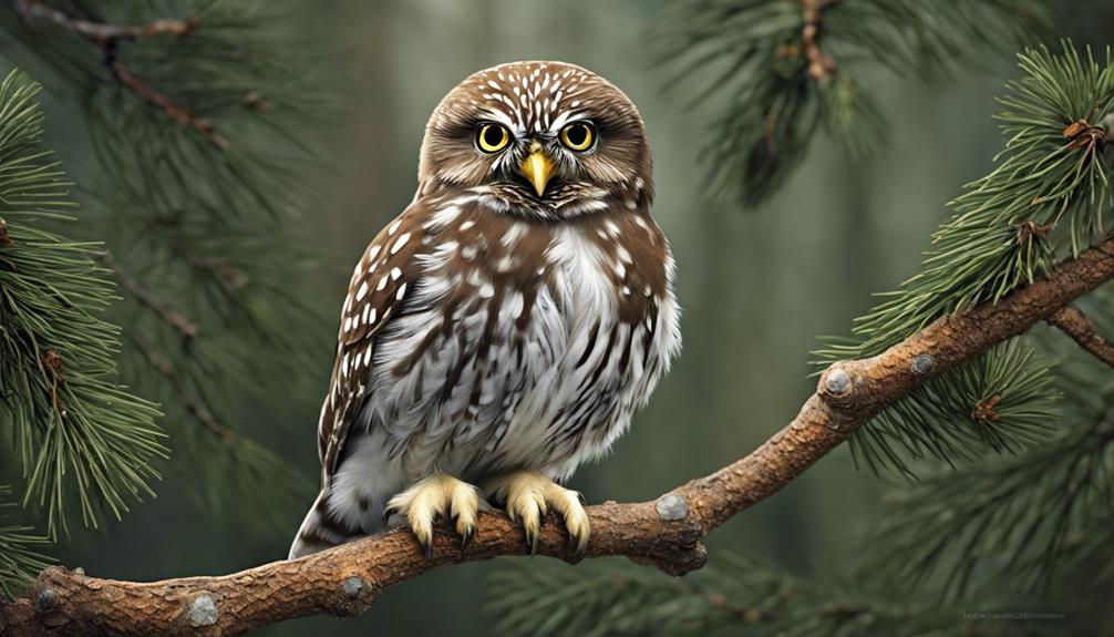 small owl in forest