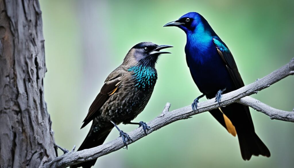 starling and grackle interactions