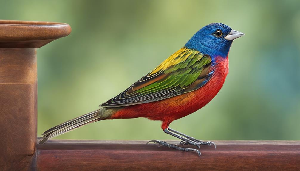 vibrant colorful songbird species