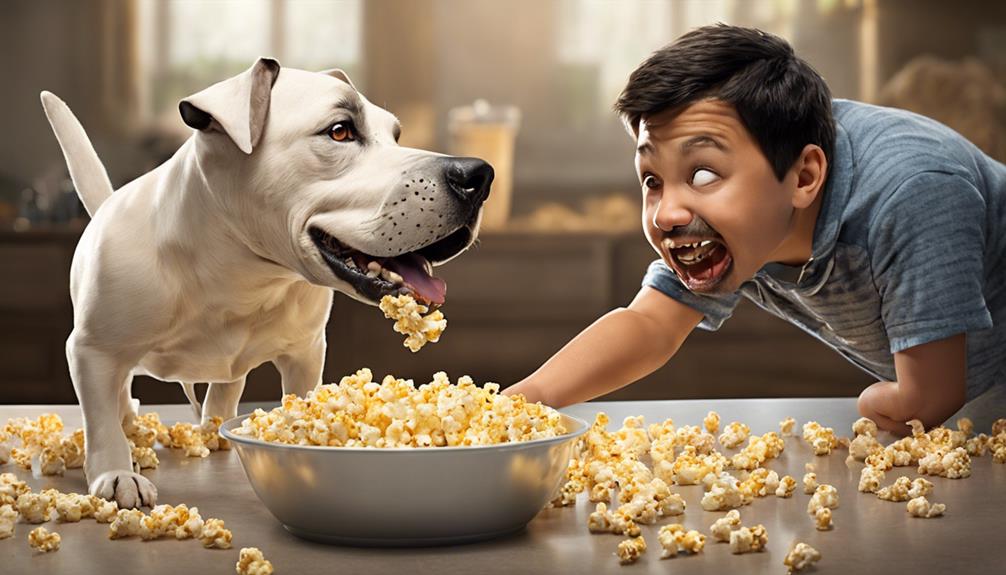 watching dog s popcorn consumption