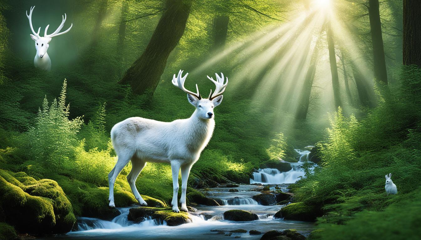Enchanting White Animals in Nature's Tapestry