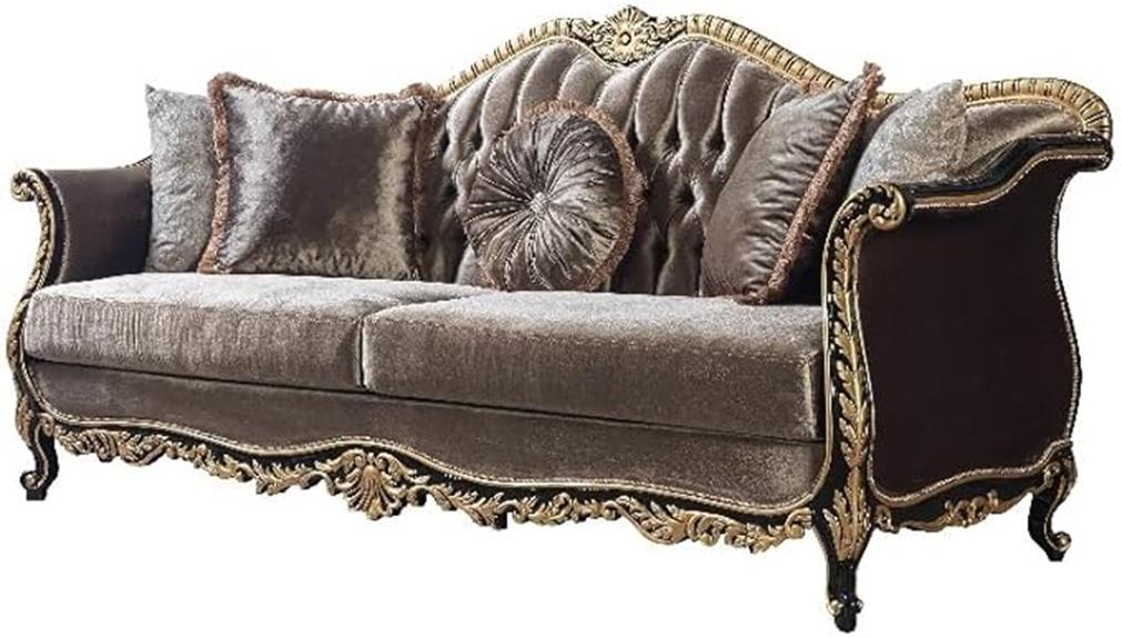 luxurious velvet sofa comfort