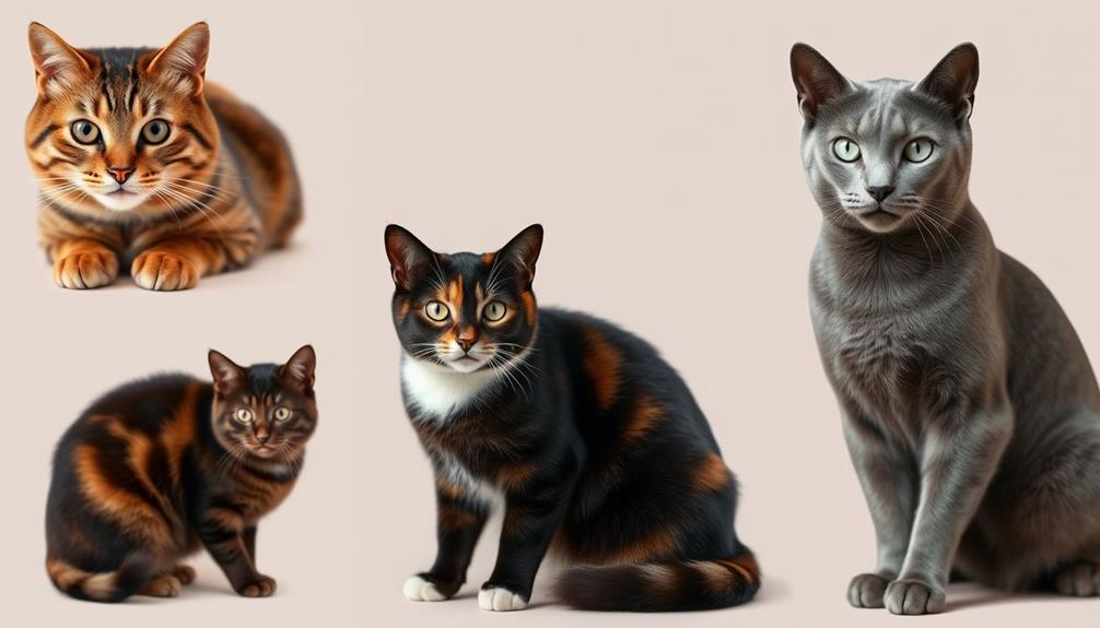 diverse feline color patterns